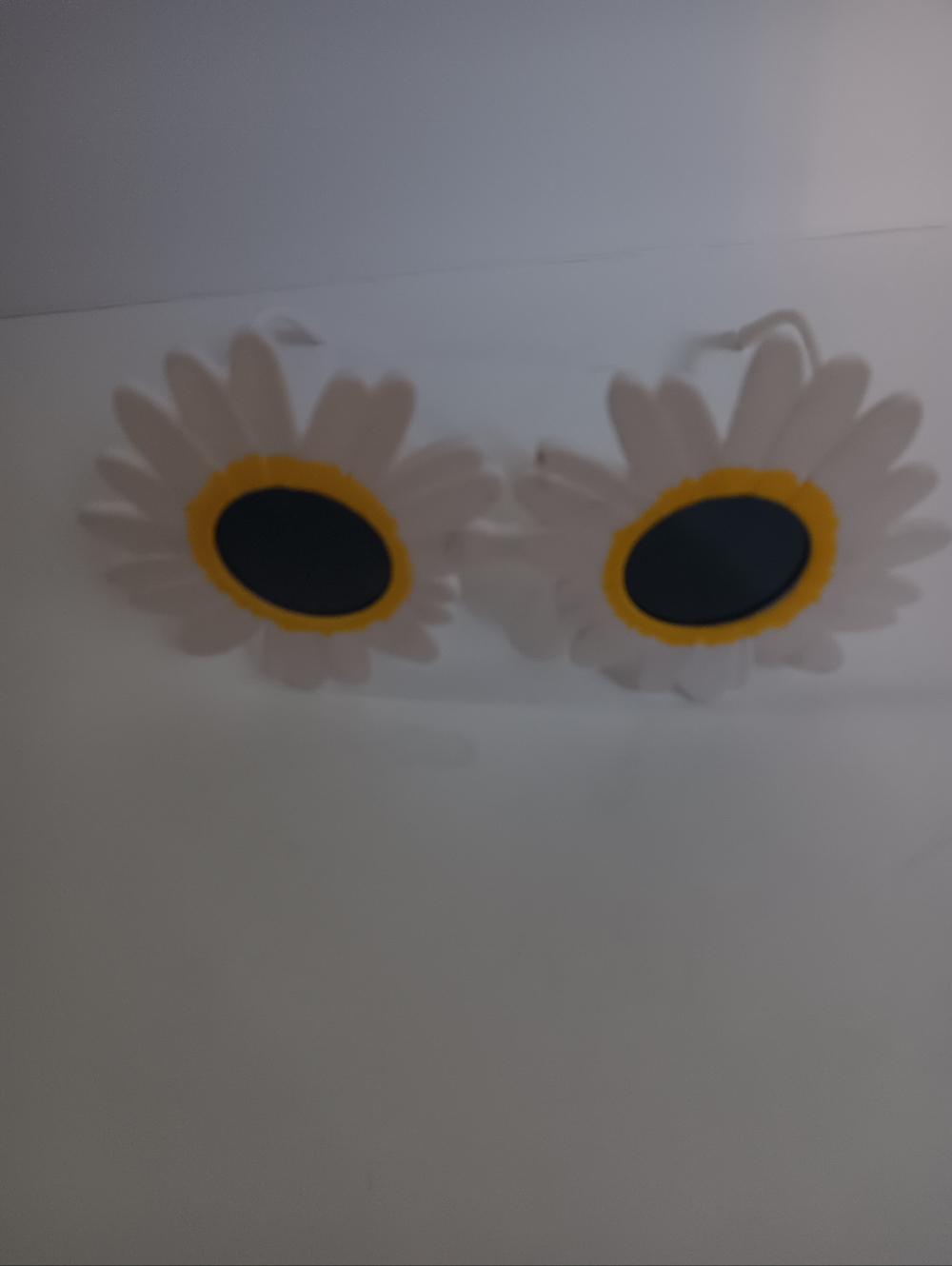 Sunflower Novelty Sunglasses - White & Yellow Daisy Frames For Girls